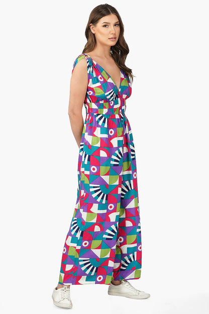 Set of 6 Geo Toucan Viscose Jumpsuit (S,M,L)