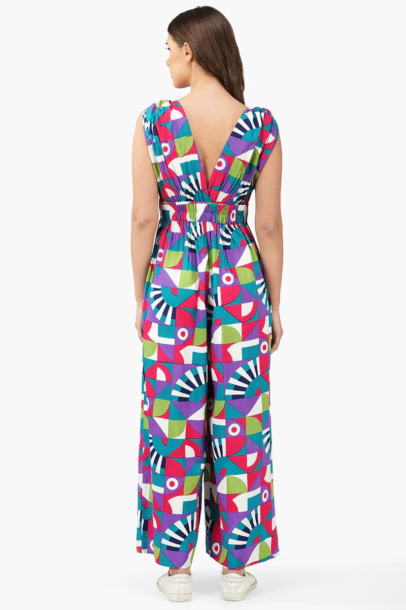 Set of 6 Geo Toucan Viscose Jumpsuit (S,M,L)