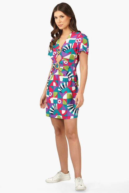 Set of 6 Geo Toucan Viscose Dress (S,M,L)