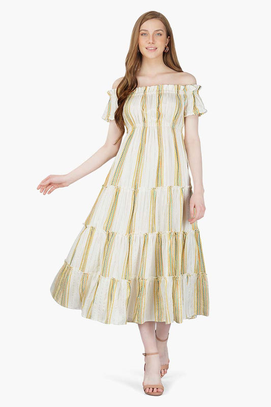 Set of 6 Roman Stripe  Dress (S,M,L)