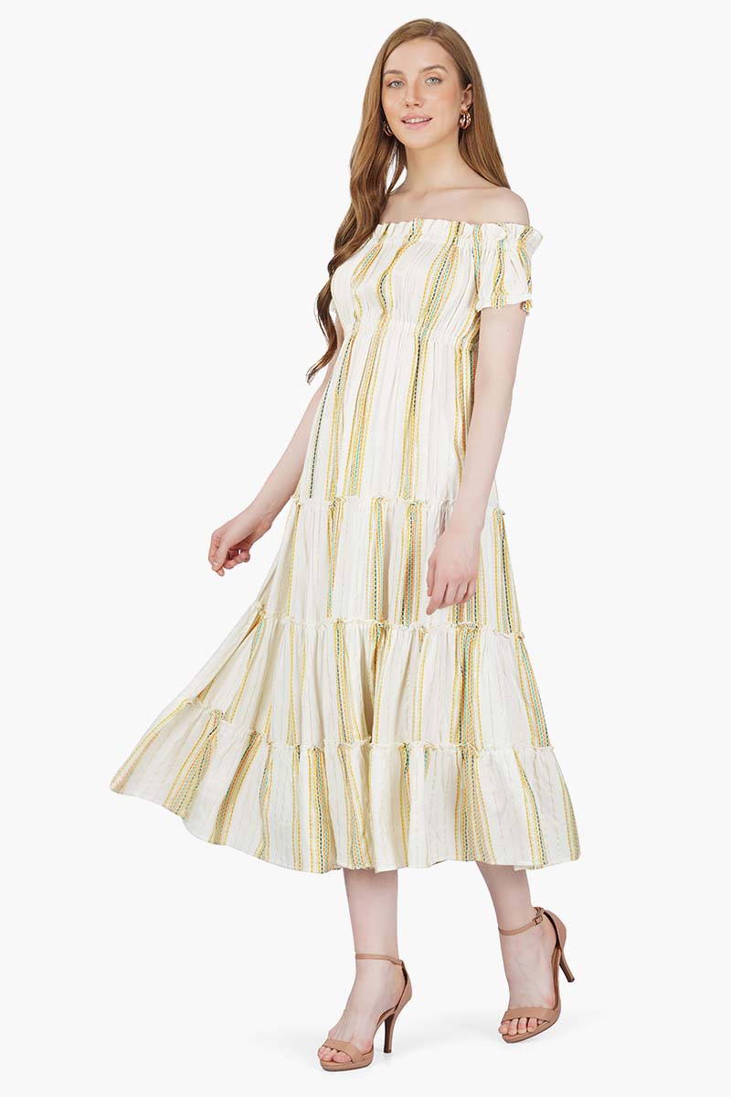 Set of 6 Roman Stripe  Dress (S,M,L)