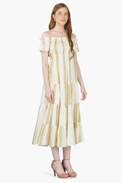 Set of 6 Roman Stripe  Dress (S,M,L)