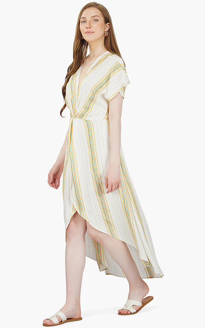 Set of 6 Roman Stripe Wrap Dress (S,M,L)