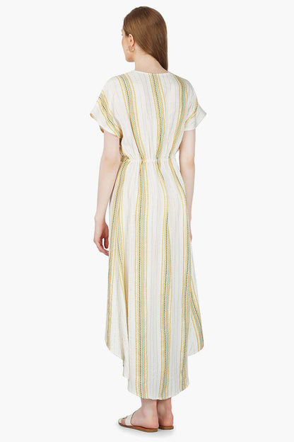 Set of 6 Roman Stripe Wrap Dress (S,M,L)