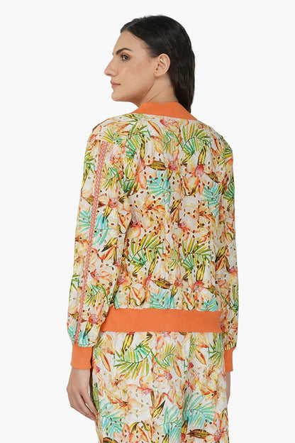 Set of 6 Tangerine Floral Bomber (S,M,L)