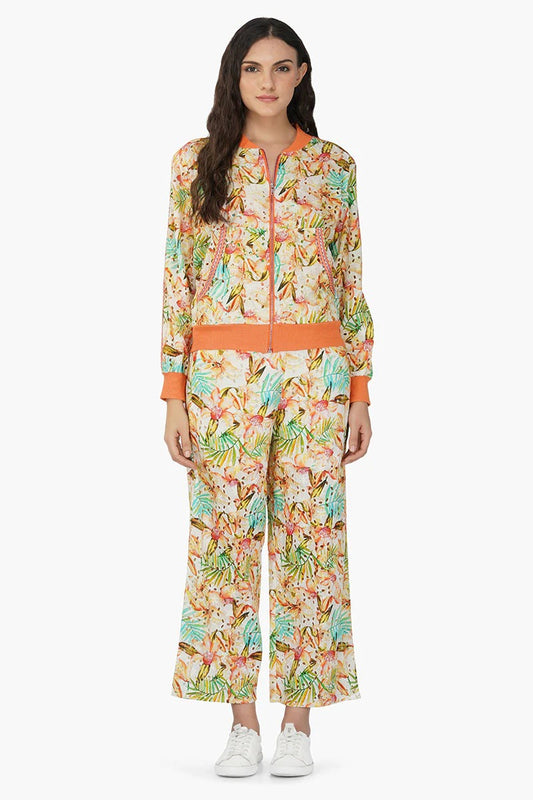 Set of 6 Tangerine Floral Bomber (S,M,L)