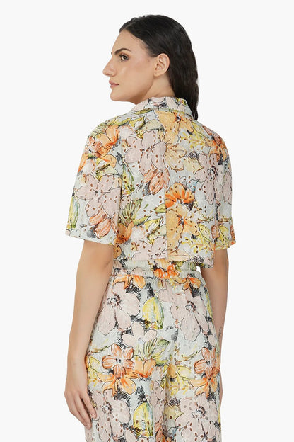 Set of 6 Sandro Printed Crop Shirt (S,M,L)