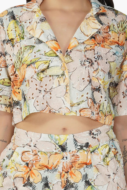 Set of 6 Sandro Printed Crop Shirt (S,M,L)