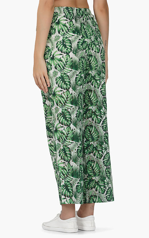 Set of 6 Green Palm Printed Pants (S,M,L)