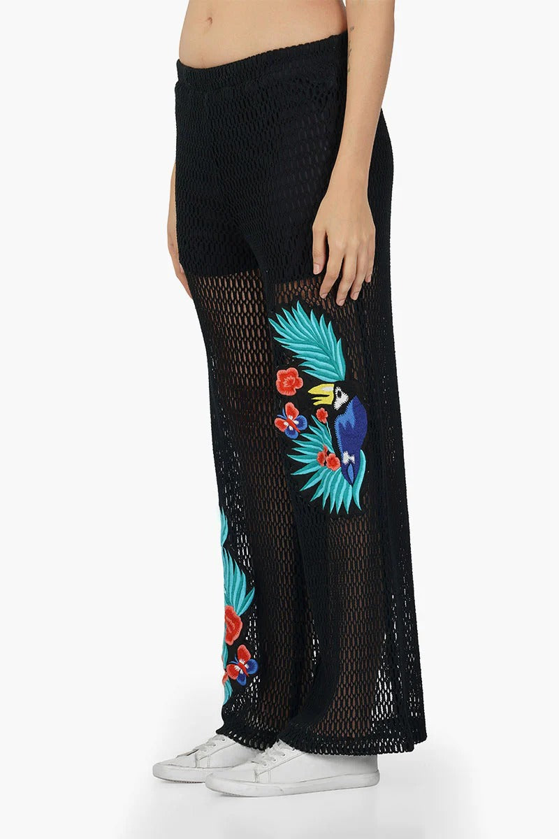 Set of 6 Maison Black Embroidered Pants (S,M,L) – Discarded 2026