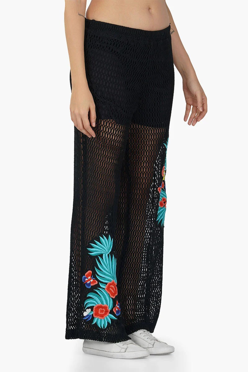 Set of 6 Maison Black Embroidered Pants (S,M,L) – Discarded 2026