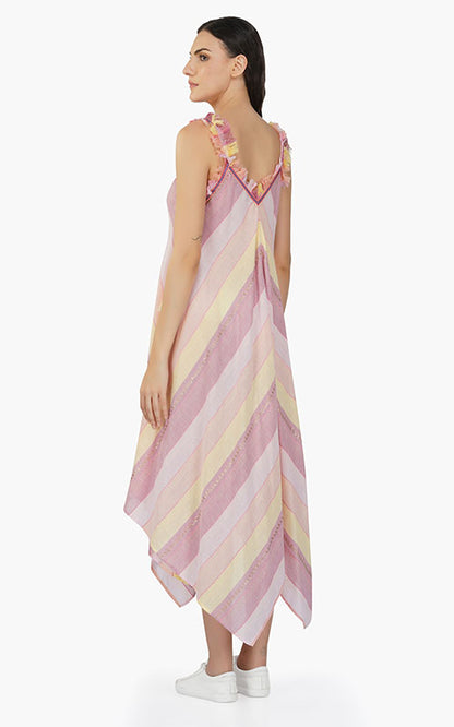 Set of 6 Noah Stripe Fringes Dress (S,M,L)