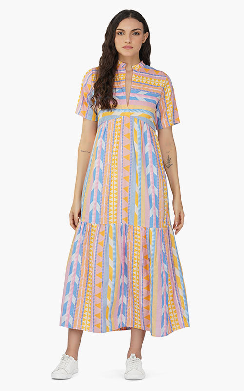 Set of 6 Candy Stripe Maxi Dress (S,M,L)
