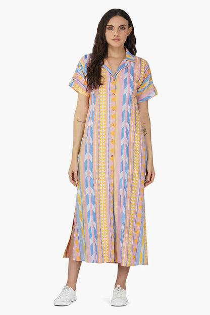 Set of 6 Candy Stripe Shirt Dress (S,M,L)