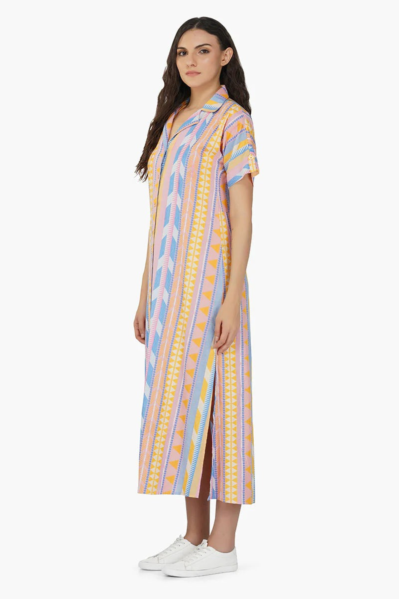 Set of 6 Candy Stripe Shirt Dress (S,M,L)