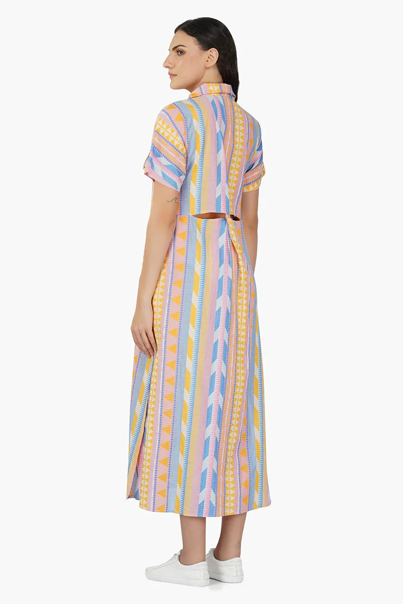 Set of 6 Candy Stripe Shirt Dress (S,M,L)