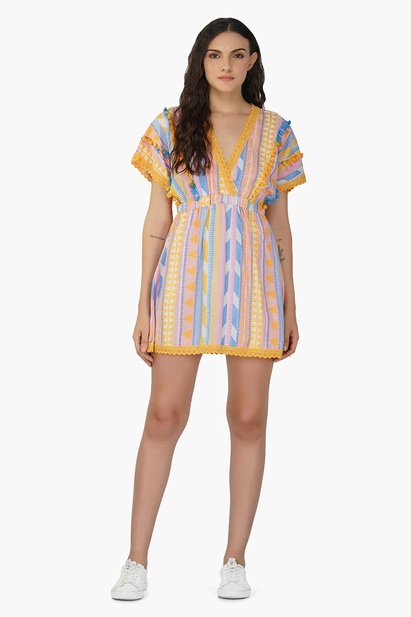 Set of 6 Candy Stripe Short Dress (S,M,L)