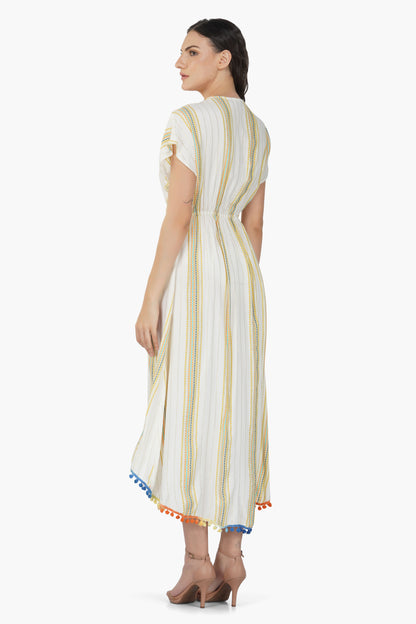 Set of 6 Roman Stripe Wrape Dress (S,M,L)