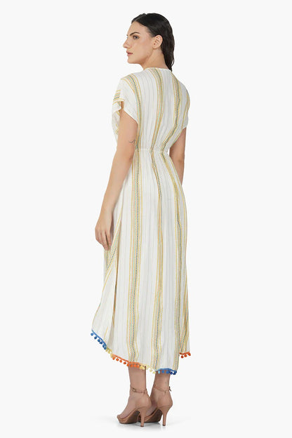 Set of 6 Roman Stripe Wrape Dress (S,M,L)