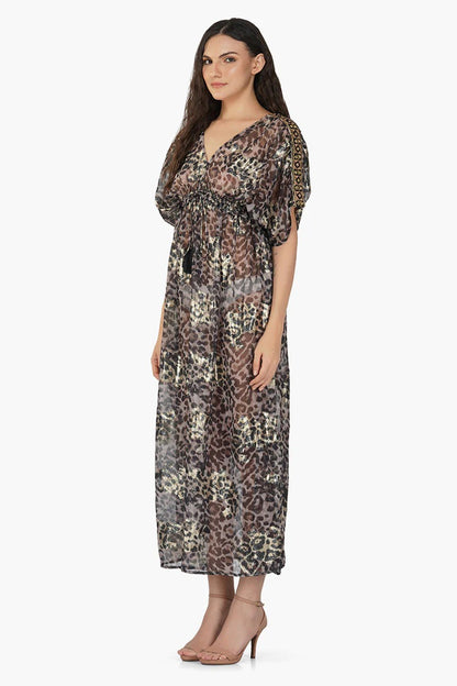 Set of 6 Black Panther Shiny Maxi Dress (S,M,L)