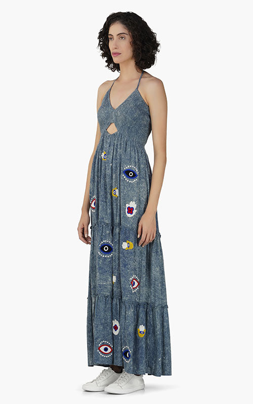 Set of 6 Evil Eye Maxi Dress (S,M,L)