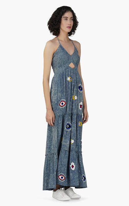 Set of 6 Evil Eye Maxi Dress (S,M,L)