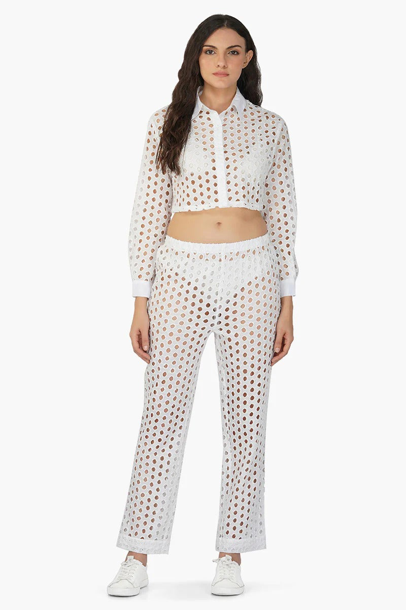 Set of 6 White Loop Pant (S,M,L)