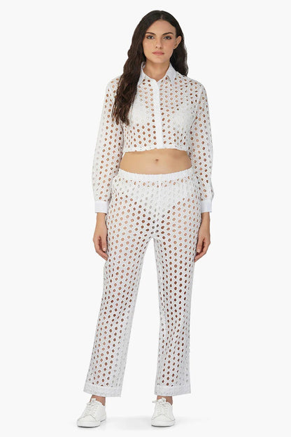 Set of 6 White Loop Pant (S,M,L)