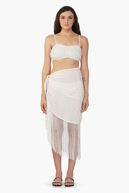 Set of 6 Pollo Fringe Wrap Skirt (S,M,L)