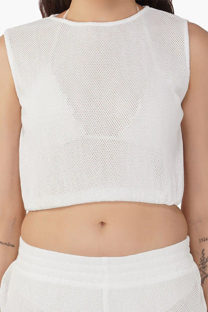 Set of 6 Indy Mesh Crop Top (S,M,L)