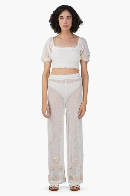 Set of 6 Blanca Sheer Smocked Top (S,M,L)