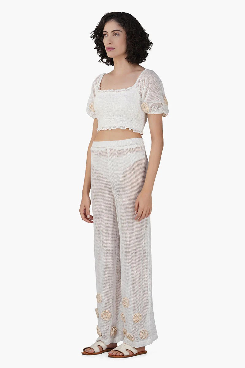 Set of 6 Blanca Sheer Smocked Top (S,M,L)
