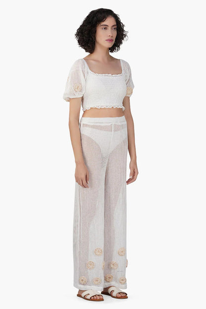 Set of 6 Blanca Sheer Smocked Top (S,M,L)