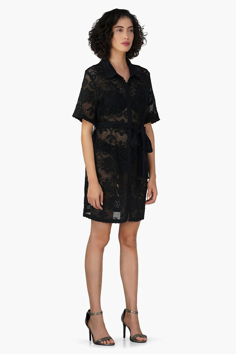 Set of 6 Deborah Crochet Short Shirt Dress (S,M,L)
