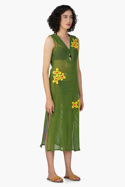 Set of 6 Martha Floral Patch Crochet Bodycon Dress (S,M,L)