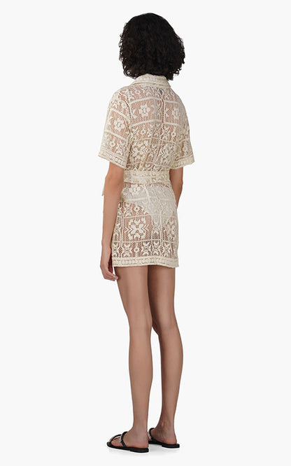 Set of 6 Margot Lace Crochet Shirt Dress (S,M,L)