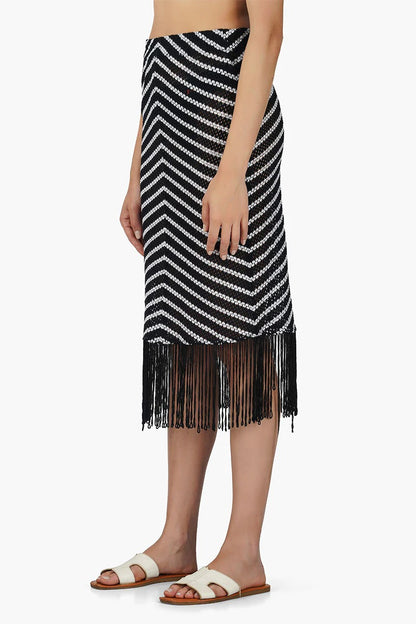 Set of 6 Cleo Stripe Fringe Skirt (S,M,L)