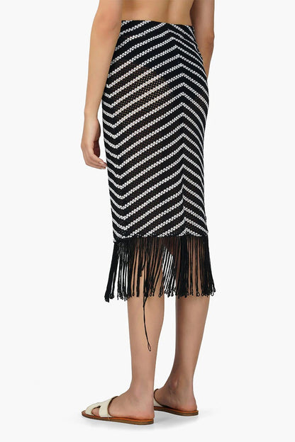 Set of 6 Cleo Stripe Fringe Skirt (S,M,L)