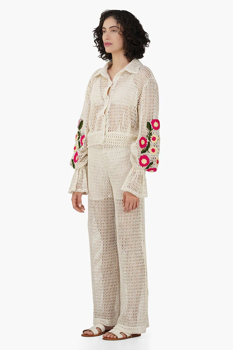 Set of 6 Rose Yard Crochet Crop Baggy Shirt (S,M,L)