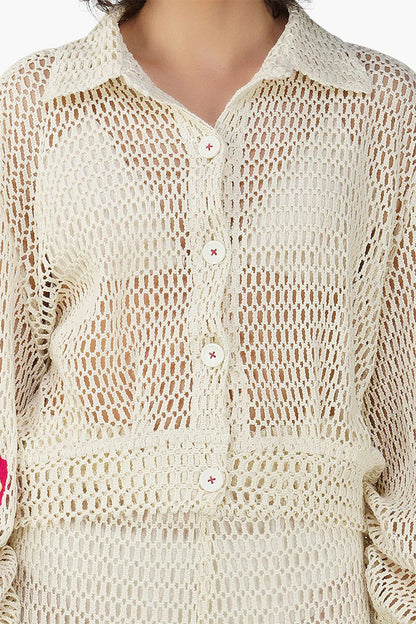 Set of 6 Rose Yard Crochet Crop Baggy Shirt (S,M,L)