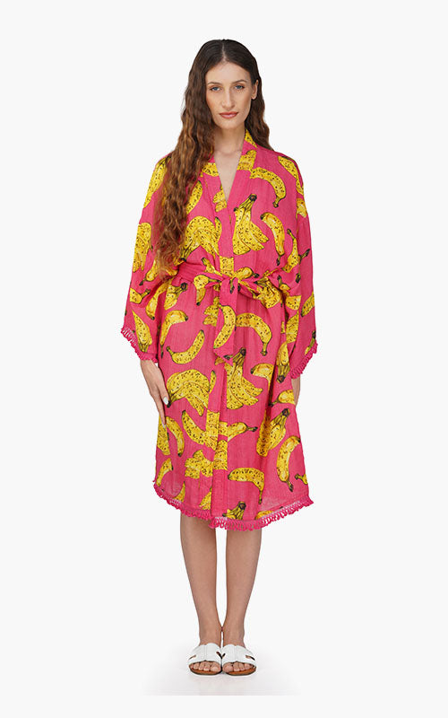 Set of 6 Just Bananas Pink Cover Up   (S,M,L)