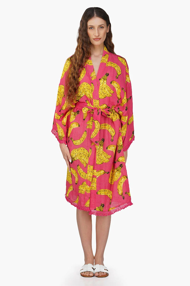 Set of 6 Just Bananas Pink Cover Up   (S,M,L)