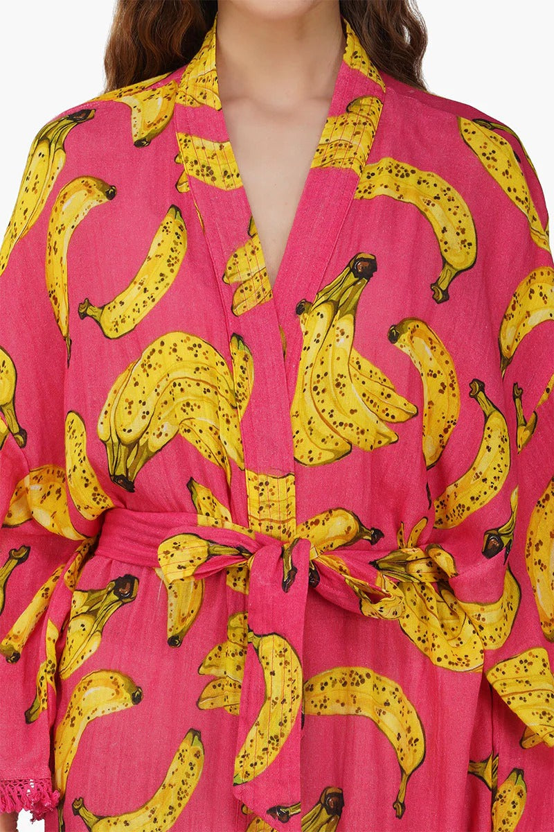 Set of 6 Just Bananas Pink Cover Up   (S,M,L)