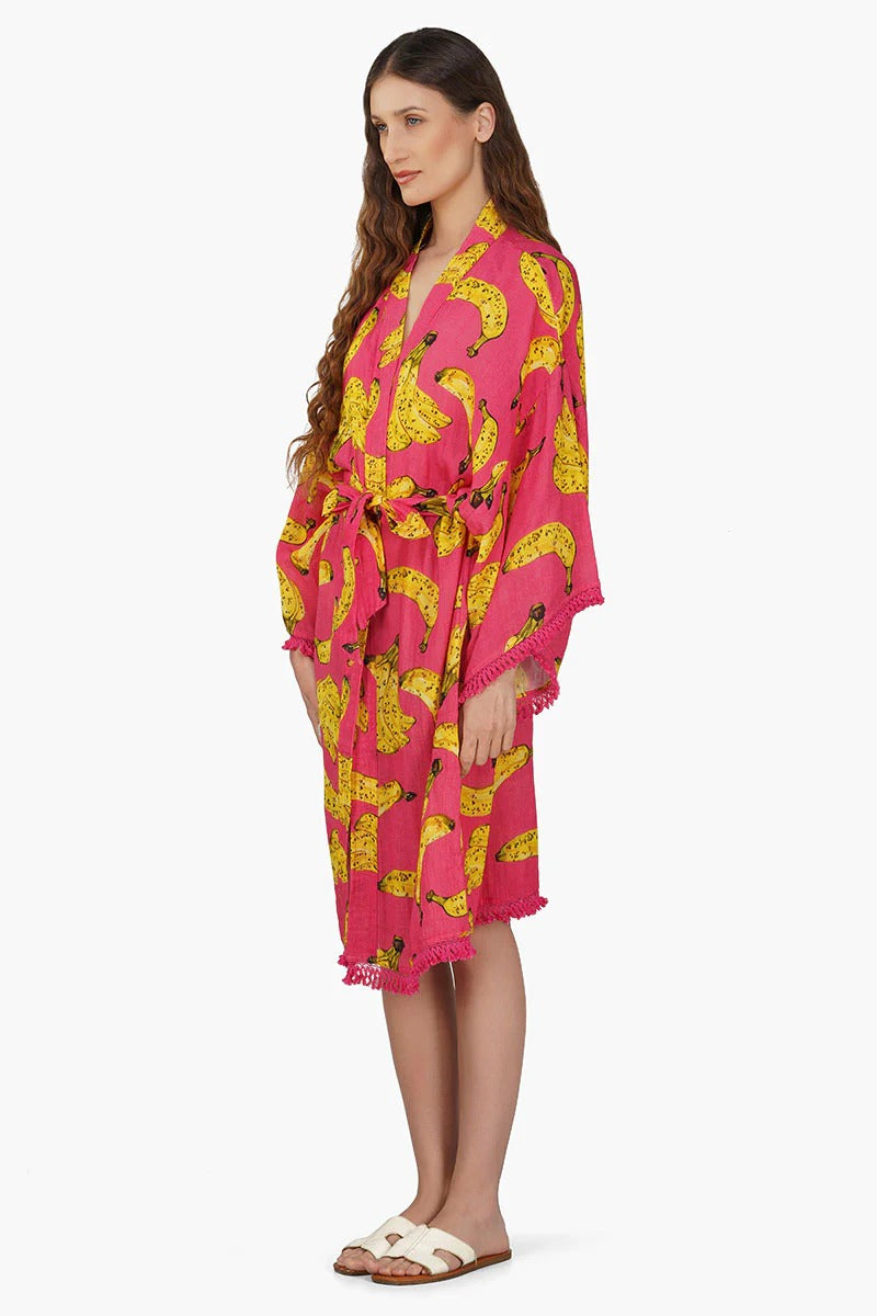 Set of 6 Just Bananas Pink Cover Up   (S,M,L)