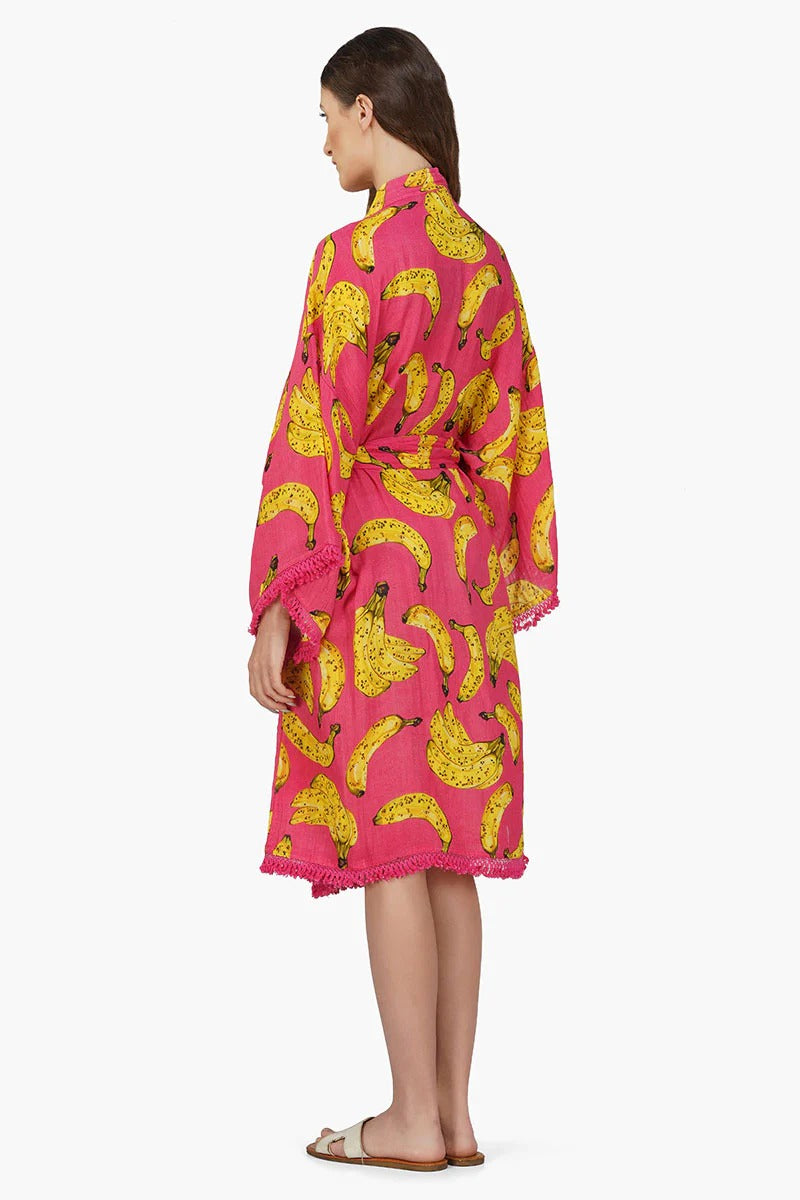Set of 6 Just Bananas Pink Cover Up   (S,M,L)
