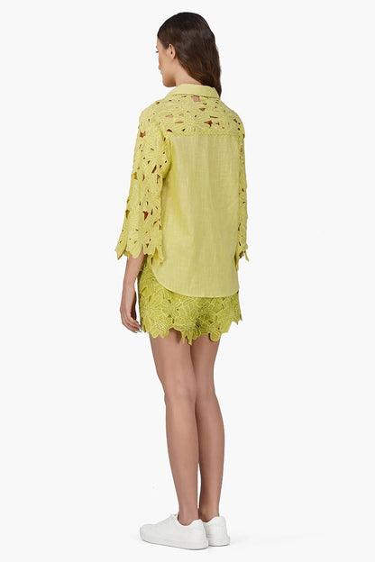 Set of 6 Fall For Neon Floral Lace Shirt (S,M,L)