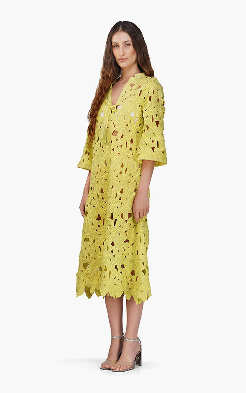 Set of 6 Fall For Neon Floral Lace  Cover Up Dress (S,M,L)