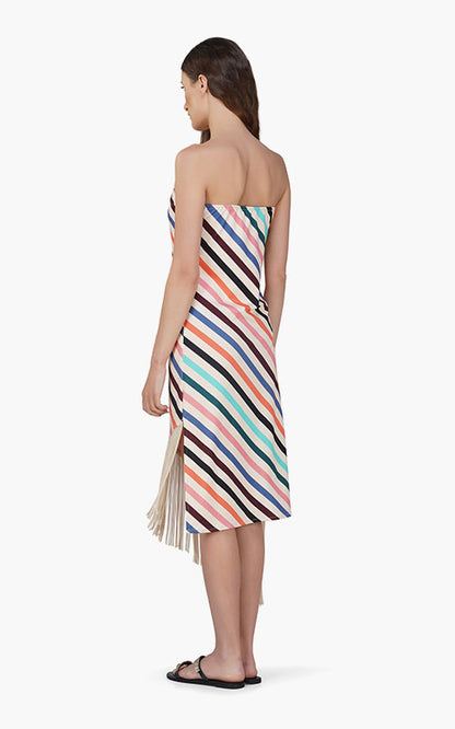 Set of 6 Stripe Staple Fringes Body Cone Dress (S,M,L)