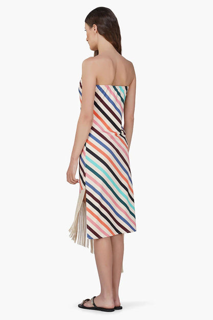 Set of 6 Stripe Staple Fringes Body Cone Dress (S,M,L)