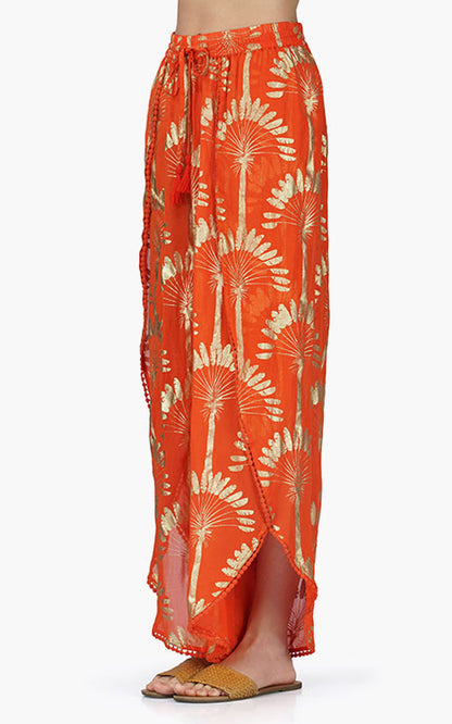 Set of 6 Sunset Palm Foil Wrap Pants (S,M,L)